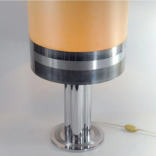 Italian Chromed Metal Table Lamp, 1970s For Sale - Image 6 of 10