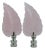 Cherry Blossom Pink Leaf Lamp Finials - a Pair For Sale