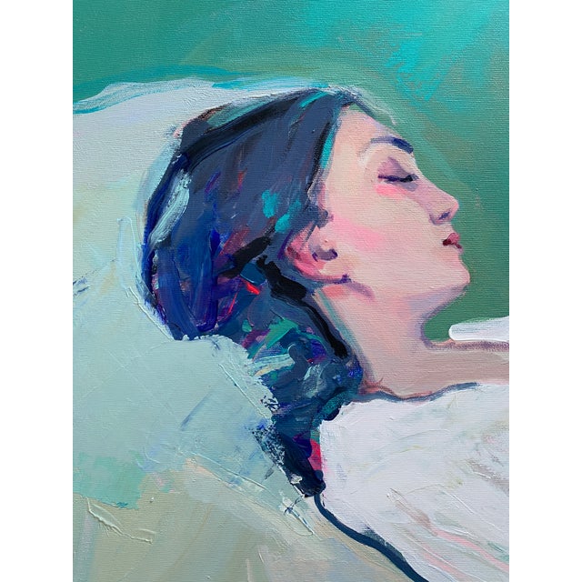 Early 21st Century Liliya Nikolova, Im Schlaf, Acrylic on Canvas For Sale - Image 5 of 6