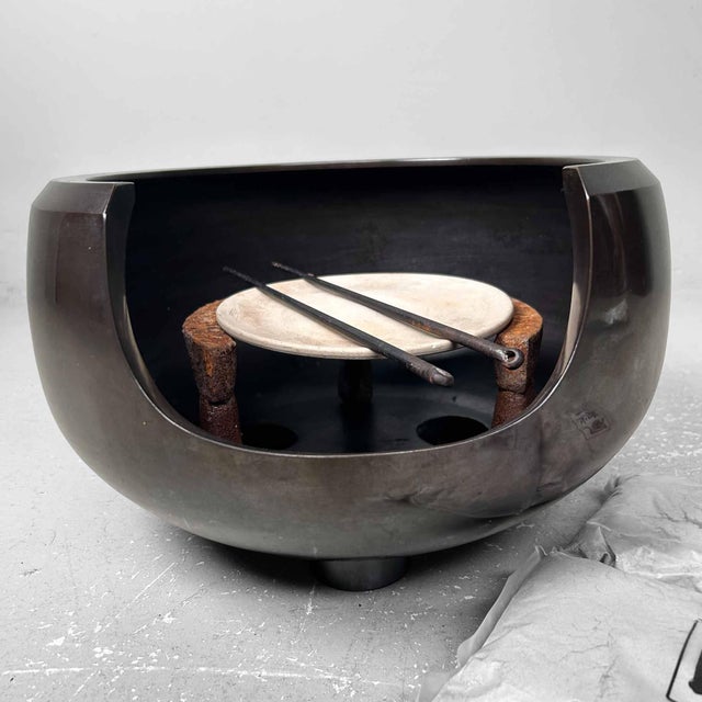 Shōwa Era Japanese Traditional Tea Ceremony Furo Set, 1980s For Sale - Image 6 of 18