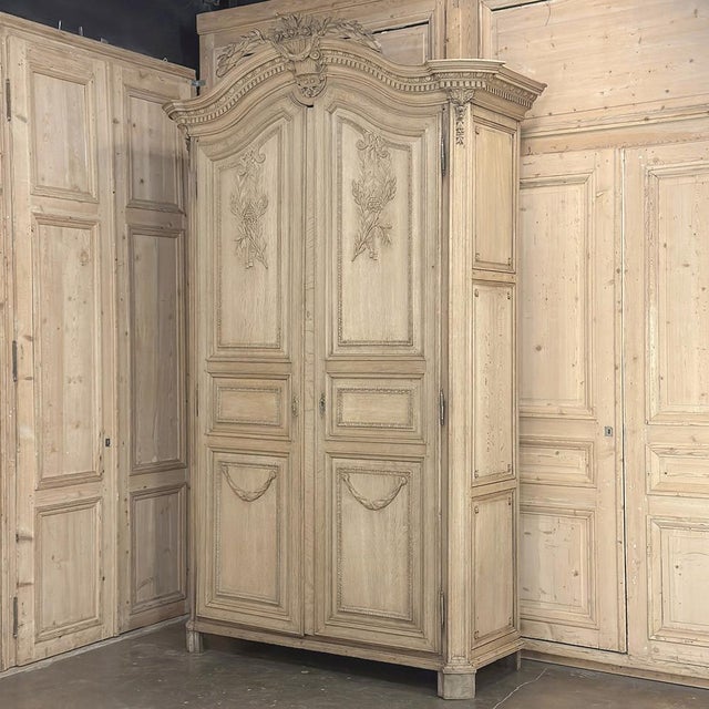 French Grand 18th Century Oak Louis XVI Armoire From Namur For Sale - Image 3 of 18