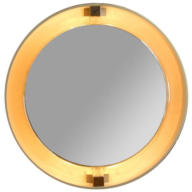 Mid-Century Modern Space Age Illuminated Mirror, 1970s For Sale - Image 3 of 9