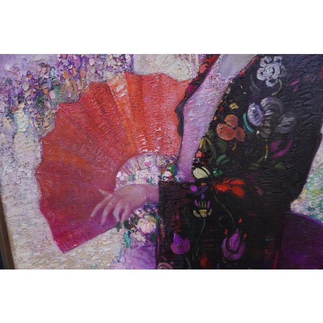 Wood Allen Gilbert Cram, the Queen of the Fiesta Study in Mauve and Scarlet Circa 1925, Framed For Sale - Image 7 of 11