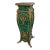 Vintage Faux Malachite Wood Pedestal For Sale