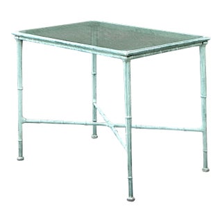 Vintage Cast Aluminum Outdoor Side Table After Brown Jordan For Sale