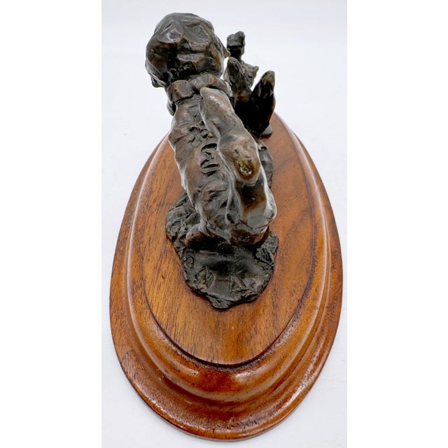 Modern Cast Bronz Dog & Cat Sculpture, Style of Giacometti For Sale - Image 12 of 12