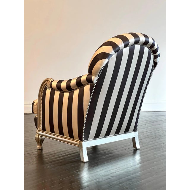 2000s Jf Chen Art Deco Bergere, From a Mario Buatta Commission Chairish