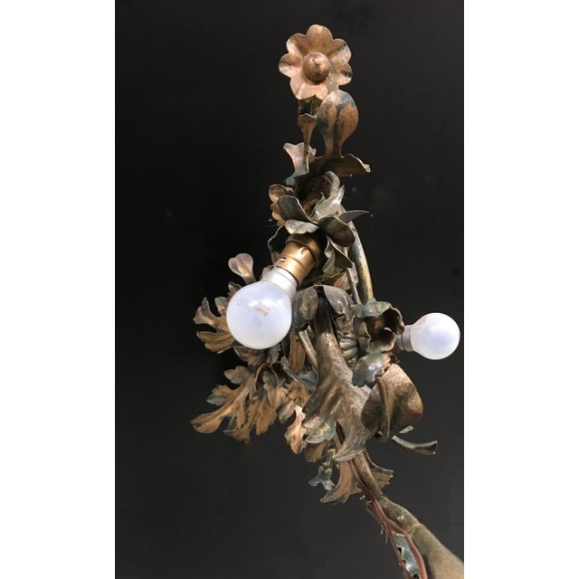 Vintage French Wrought Iron Sconces, 1940s, Set of 2 For Sale - Image 7 of 13