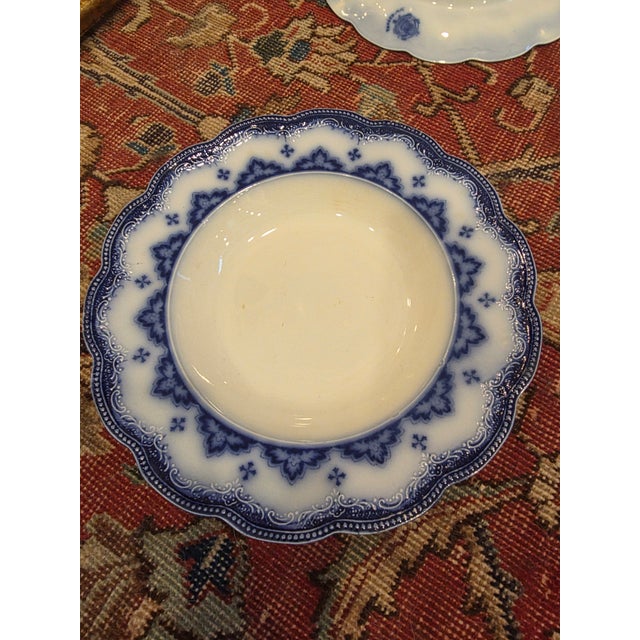 19th Century English Flow Blue and White Transferware Bowls - Set of Three For Sale - Image 14 of 14