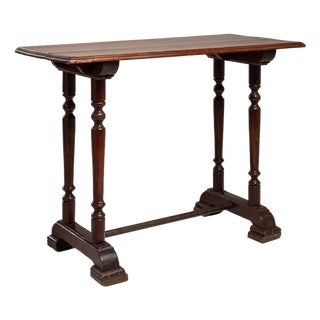 1900 - 1909 France Chocolate Oak Side Table For Sale