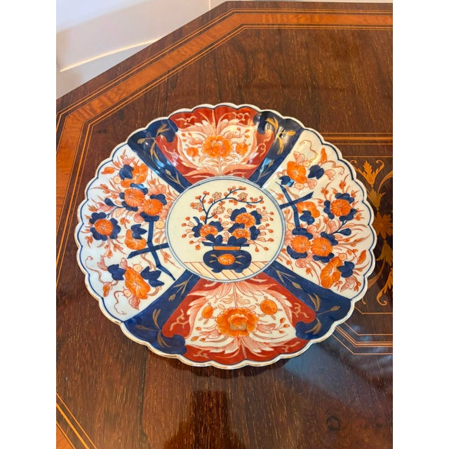 Antique Japanese Imari Porcelain Plates with Scalloped Edge, 1900, Set of 2 For Sale - Image 13 of 16