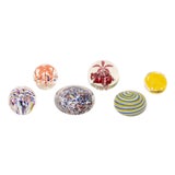 Collection of Six French, Scottish, and Murano Glass Paperweights For Sale