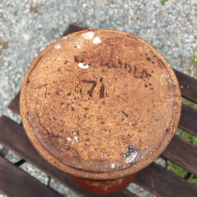 Mid-Century Modern 1970's Mid Century Studio Pottery Vase Signed For Sale - Image 3 of 5