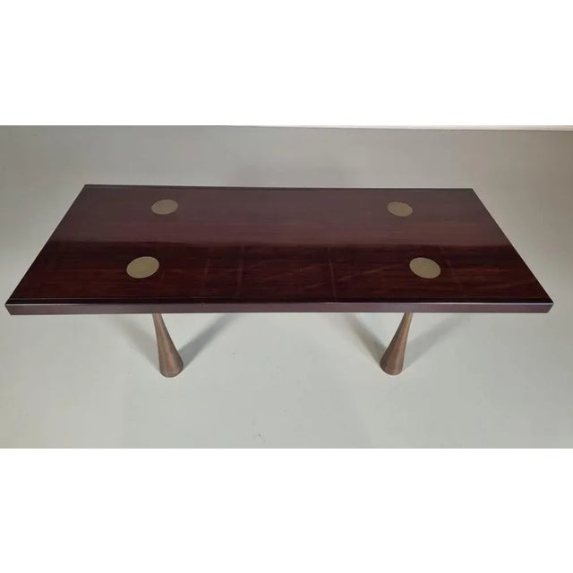 Wood Vintage Italian Dining Table by Angelo Mangiarotti , 1970s For Sale - Image 7 of 10
