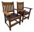 Arts & Crafts Mission Style Arm Chairs, Pair For Sale