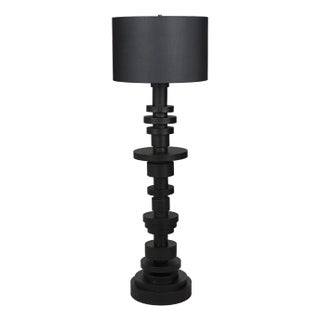 NOIR Wilton Floor Lamp with Shade, Black Iron For Sale