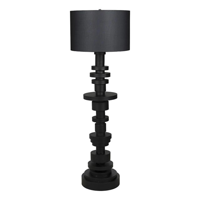 NOIR Wilton Floor Lamp with Shade, Black Iron For Sale