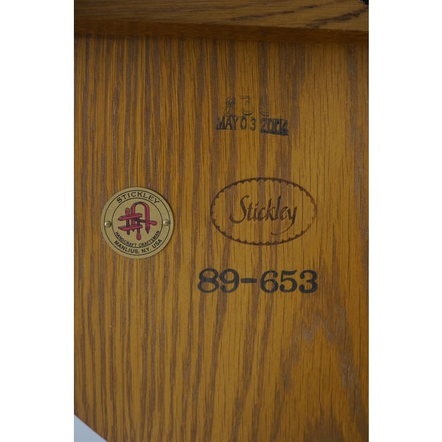 Pair Stickley Inlaid Mission Oak Round Lamp Tables For Sale - Image 13 of 13