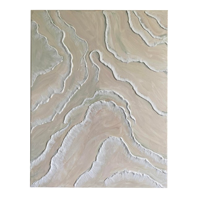 Textured Neutral Abstract Painting | Plaster Wall Art | Minimalist Coastal Decor | Original Acrylic Painting | Wabi Sabi Wall Art 24x30 For Sale