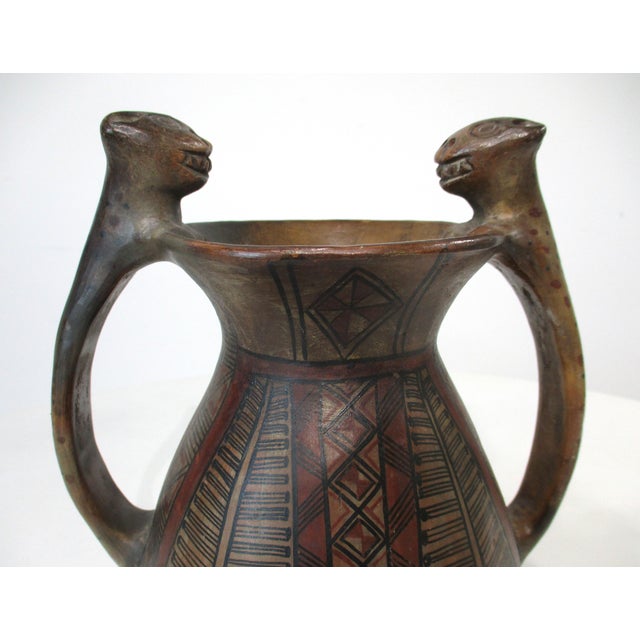 1940s Colombian Pottery Cat / Feline Vase For Sale - Image 5 of 13