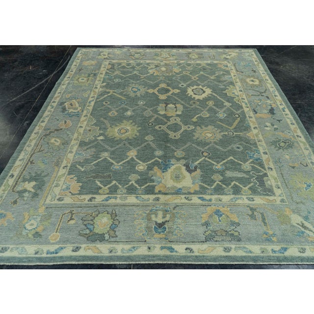 Early 21st Century Turkish Oushak Rug 6'7" x 9' #19060 For Sale - Image 5 of 8