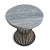 Farmhouse Vintage Grey Marble & Iron Rivet Band Side Table For Sale - Image 3 of 5