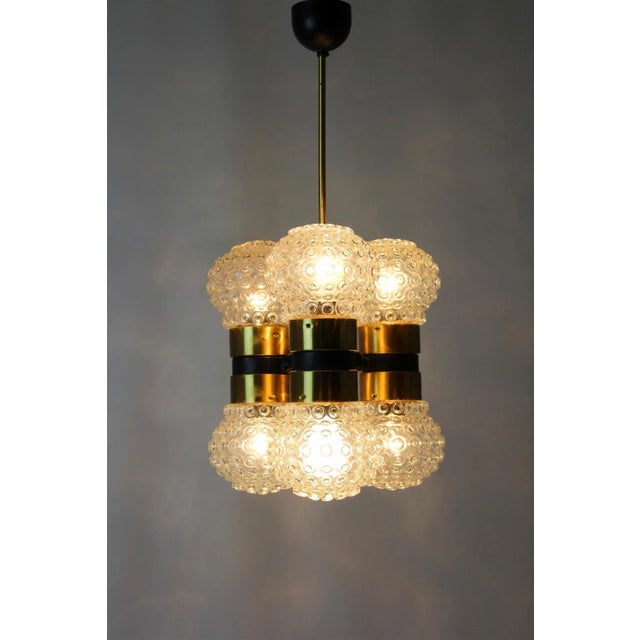 - Ceiling light dating from the 1960s or 1970s - Made in former Czechoslovakia by Napako - The lamp is fully functional...