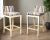 Wood Pair | Large Vintage Wooden Bar Stools With Bamboo Fabric For Sale - Image 7 of 7