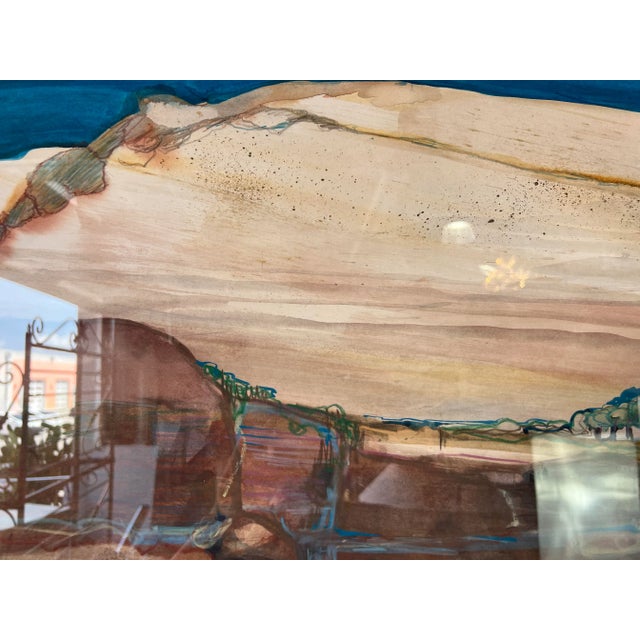 Mary Alice Braukman "Bluffs" Impressionist Watercolor Painting, Framed For Sale - Image 10 of 13