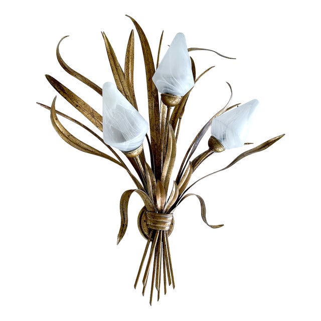Large Vintage Bouquet Wall Light from Kögl For Sale