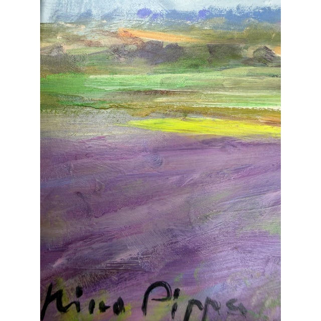 Framed French Provincial Lavender Landscape For Sale - Image 16 of 18
