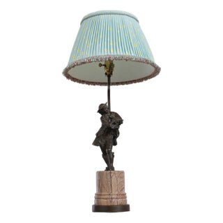 Theodore Alexander Bronze Sculpture of Man Table Lamp For Sale