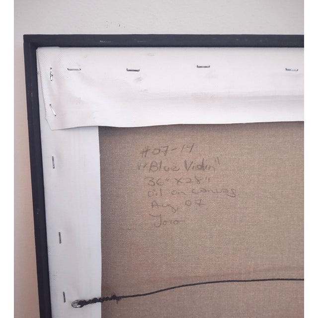 "Blue Violin" /Cubist Oil Painting/ by Trish Toro, Framed For Sale In Minneapolis - Image 6 of 9