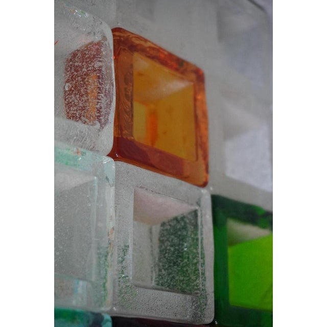 Poliarte Sculptural Glass Cube Table Lamp by Albano Poli for Poliarte, Italy, 1970s For Sale - Image 4 of 10