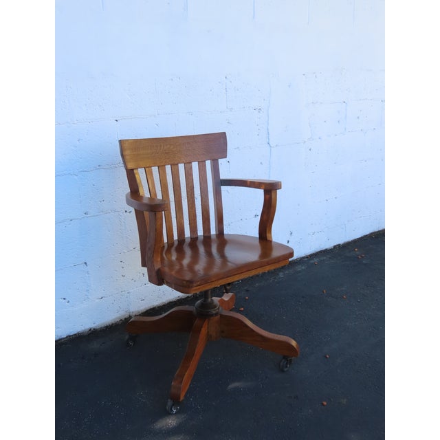 This exquisite Office Desk Chair is made out of wood, solid wood, solid oak, and tiger oak. The Chair has Traditional...