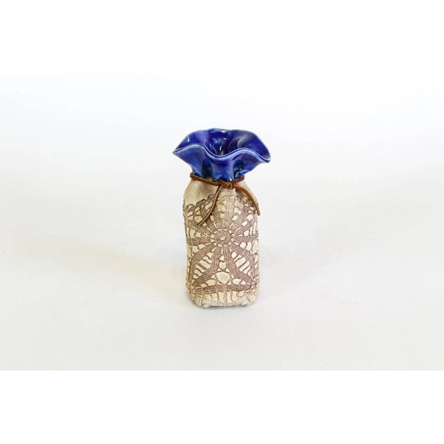 Mid-Century Modern Vintage Hand Thrown Pottery Vase For Sale - Image 3 of 5