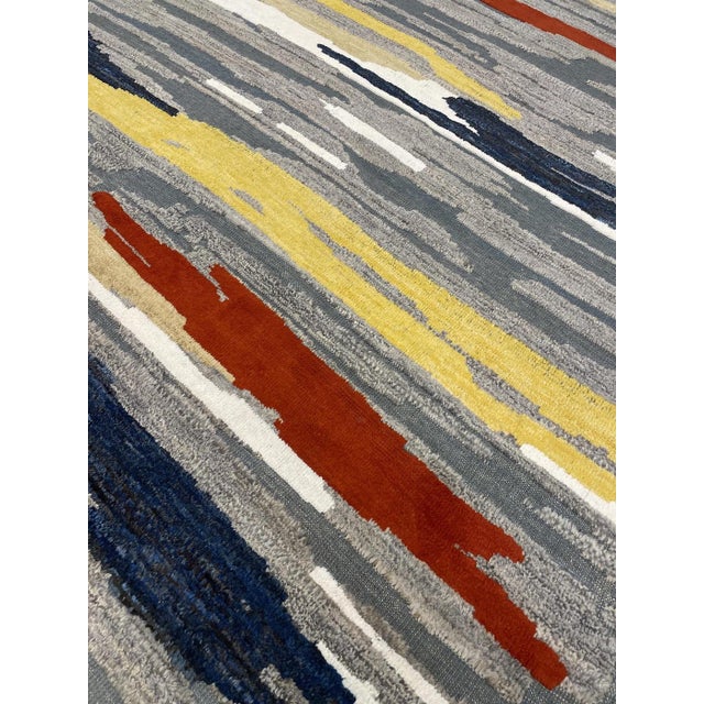 Hand Made Borderless Moroccan Style Rug. 09'10" X 14'04" For Sale - Image 4 of 5