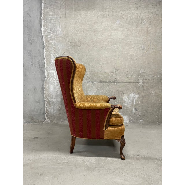 Vintage Wingback Armchair For Sale - Image 4 of 14