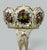 Paint Antique Crystal Glass Bohemian Enamel Pair Overlaid Lusters Candlesticks 19thCt For Sale - Image 7 of 10