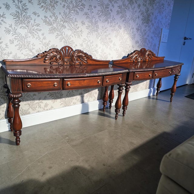 Tommy Bahama Pair of Tommy Bahama Home by Lexington Console Tables For Sale - Image 4 of 10