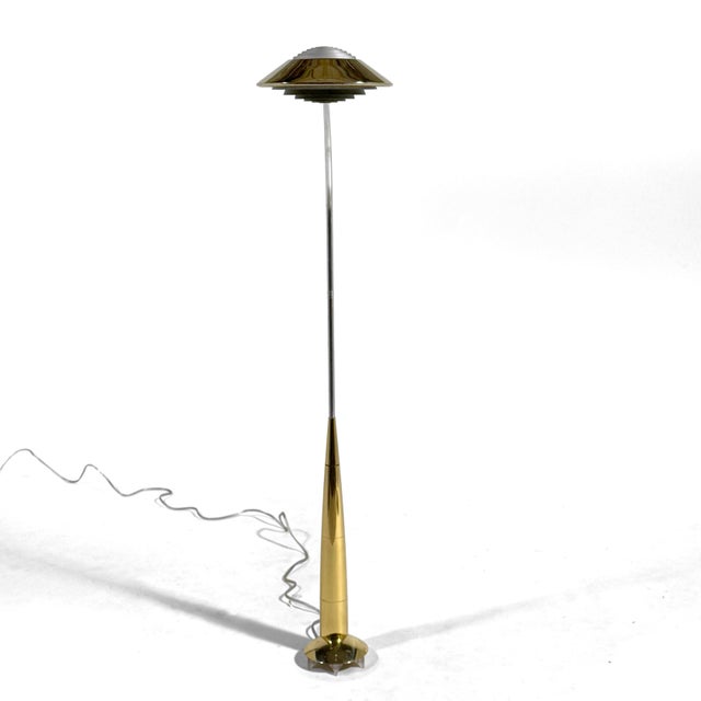 Cedric Hartman Cedric Hartman 91 Co Floor Lamp in Brass and Stainless Steel For Sale - Image 4 of 12