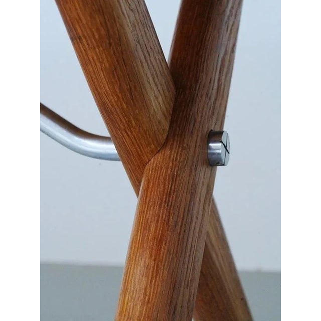 Model 303 Dining Table in Oak and Metal by Hans J. Wegner attributed to Andreas Tuck, Denmark, 1950s For Sale - Image 9 of 16