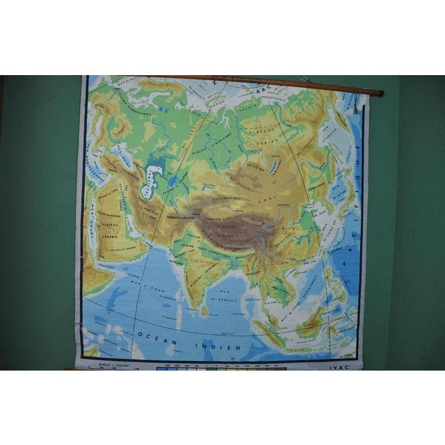 Physical Map of Asia, 1960s For Sale - Image 6 of 10