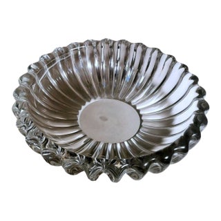 1930s Art Deco Production Daum Design Pierre d'Avesn French Molded Glass Bowl For Sale