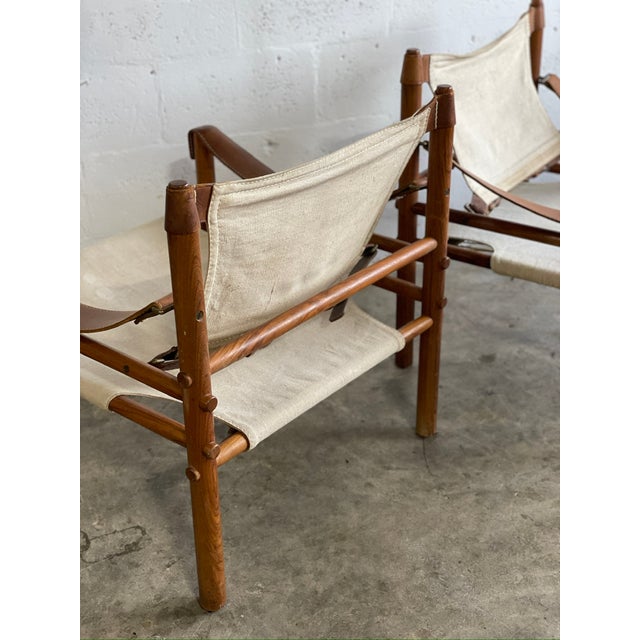 Arne Norell Sirocco Safari Chairs Scandinavian Modern - A Pair For Sale - Image 13 of 18