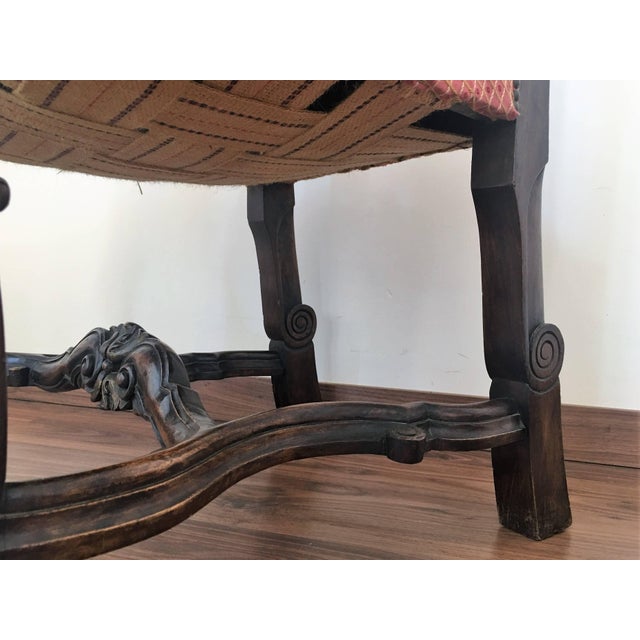 1940s Burl Walnut Queen Anne Style Pair of Armchairs For Sale - Image 14 of 18