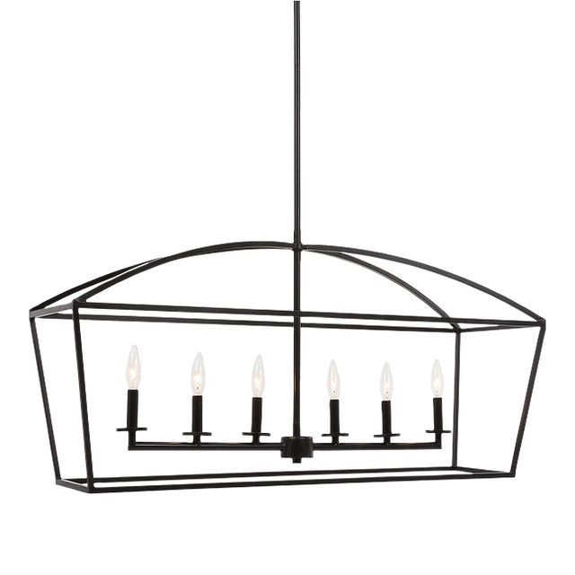 Clayton 6 Light Linear Chandelier For Sale