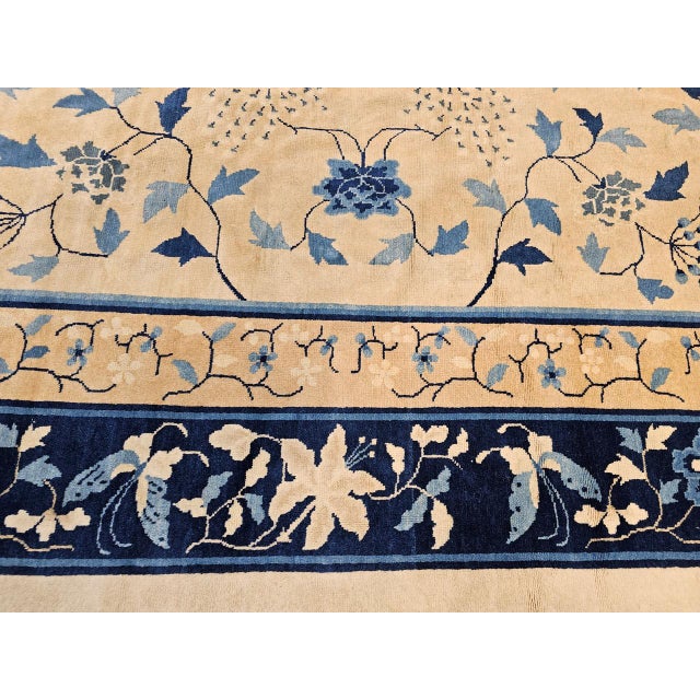19th Century Oversized Chinese Peking Rug in All-Over Leaf & Vine Pattern For Sale - Image 17 of 18