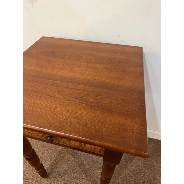 Mid 19th Century American Sheraton Tiger Maple and Cherry One Drawer Stand For Sale - Image 9 of 9