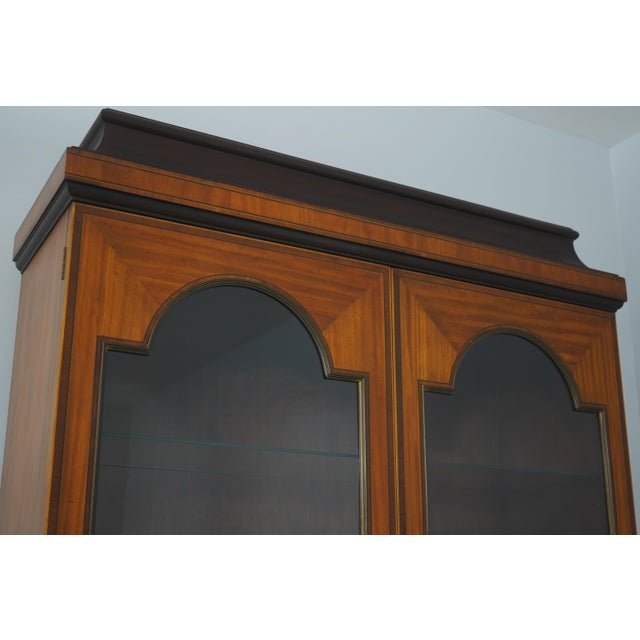 Baker Satinwood Neoclassical China Cabinet For Sale - Image 10 of 18
